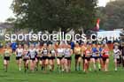 Girls Under-15s relay, 2025 Northern Cross Country Relays, Graves Park, Sheffield. Photo: David T. Hewitson/Sports for All Pics